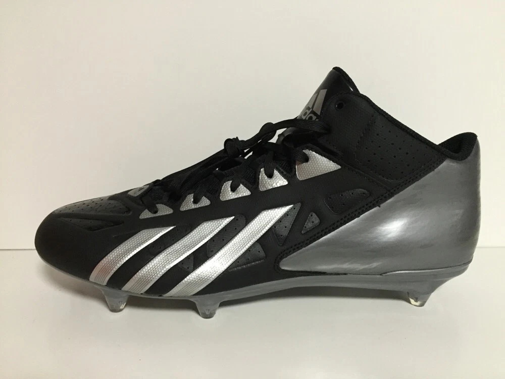 Adidas Filthy Quick Mid D Men s Football Cleats Size 13.5 G67076 Blk Gry