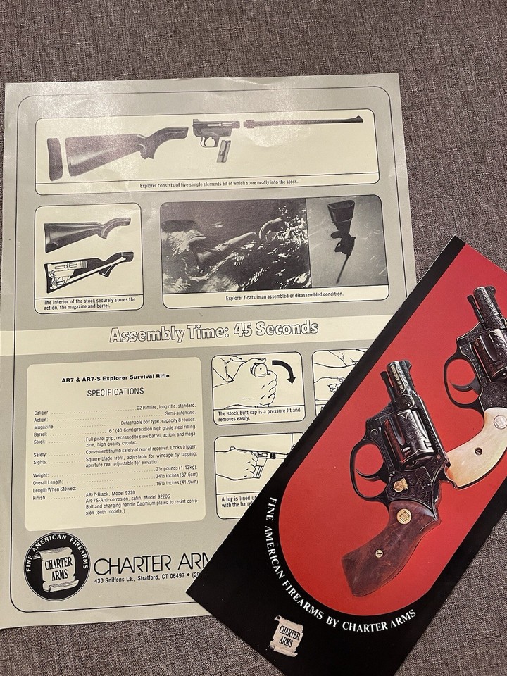 Original Charter Arms AR-7 AR-7S Explorer Survival Rifle .22 Flier ...