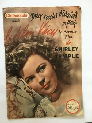 E105-CINEMA Rare Illustrierte Zeitschrift: Shirleys letzter Film TEMPLE Cinémonde 1950