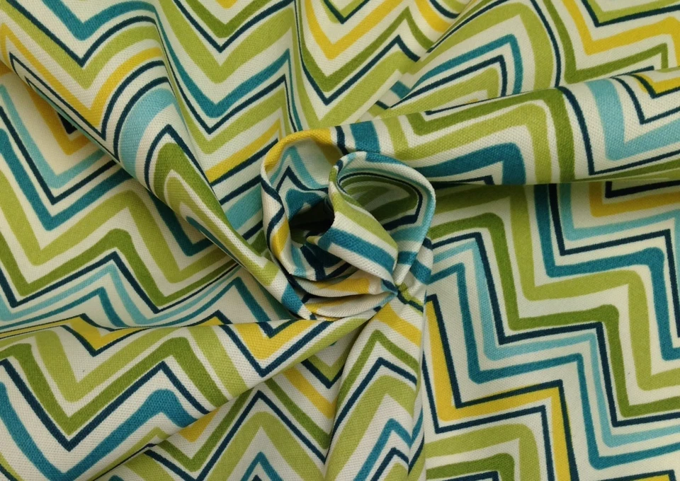 MILL CREEK FORSSA LILYPAD PUNTO DE LLAMA CHEVRON TELA EXTERIOR POR YARDA 54"W Foto 4 de 4