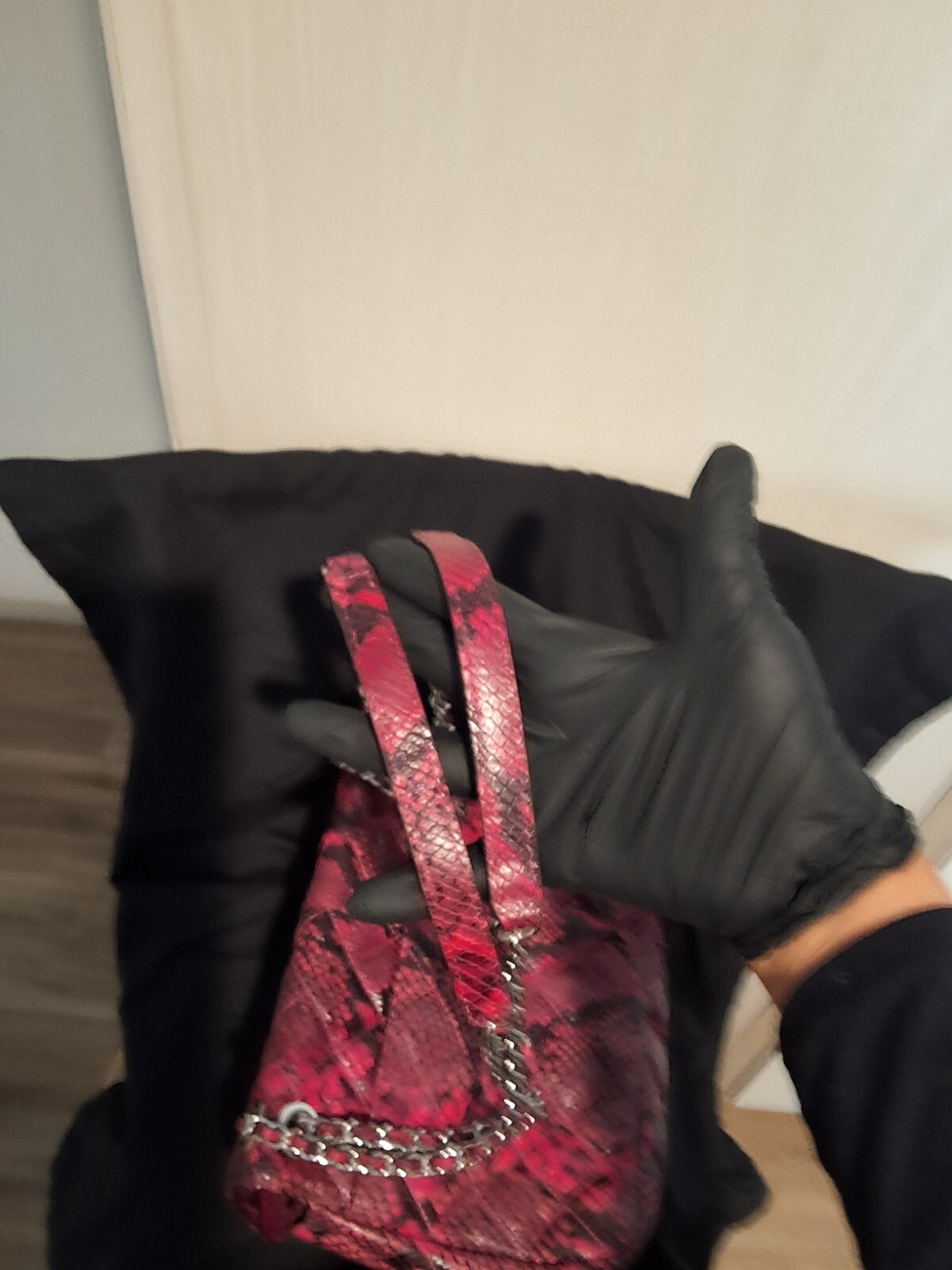 Michael Kors Burgundy Python Embossed Shoulder Bag - image 10