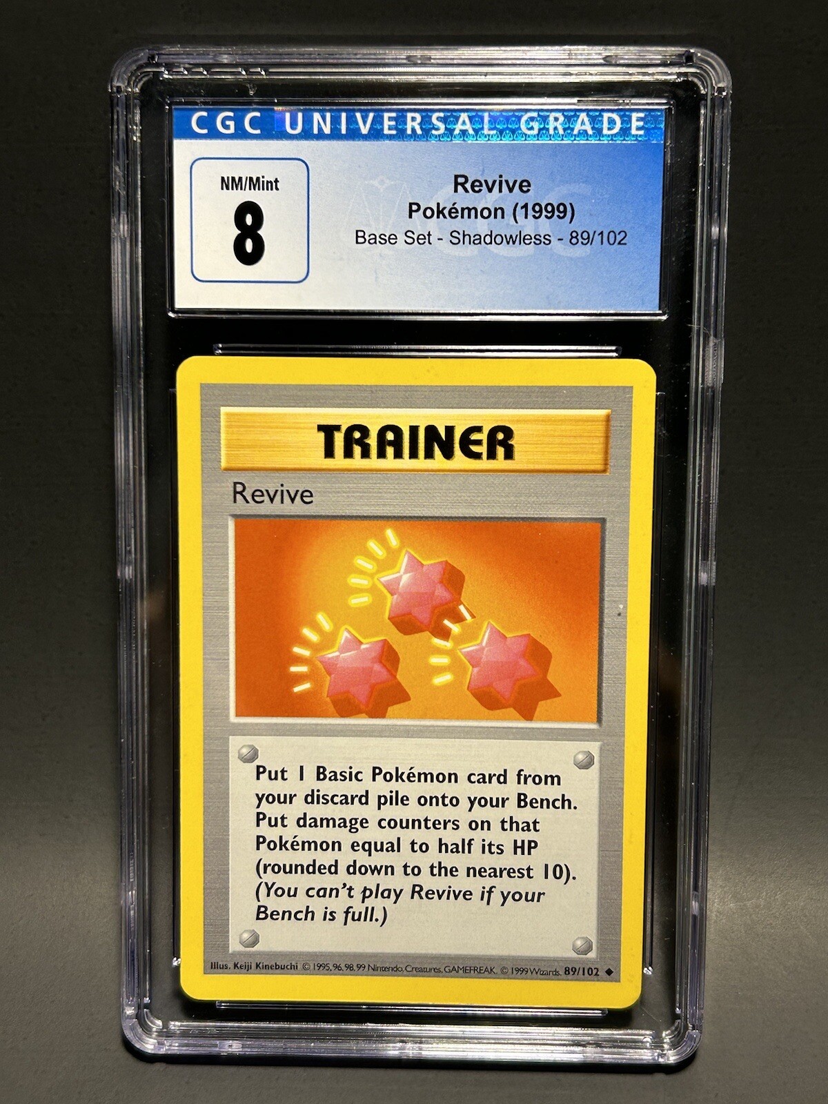 1999 Pokemon Base Set - Revive 89 - Shadowless - CGC - 8