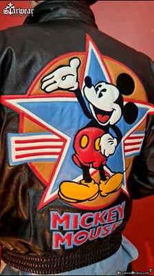 🔥GRAIL! 90S TOO CUTE MICKEY MOUSE & CO DISNEY BASEBALL LEATHER