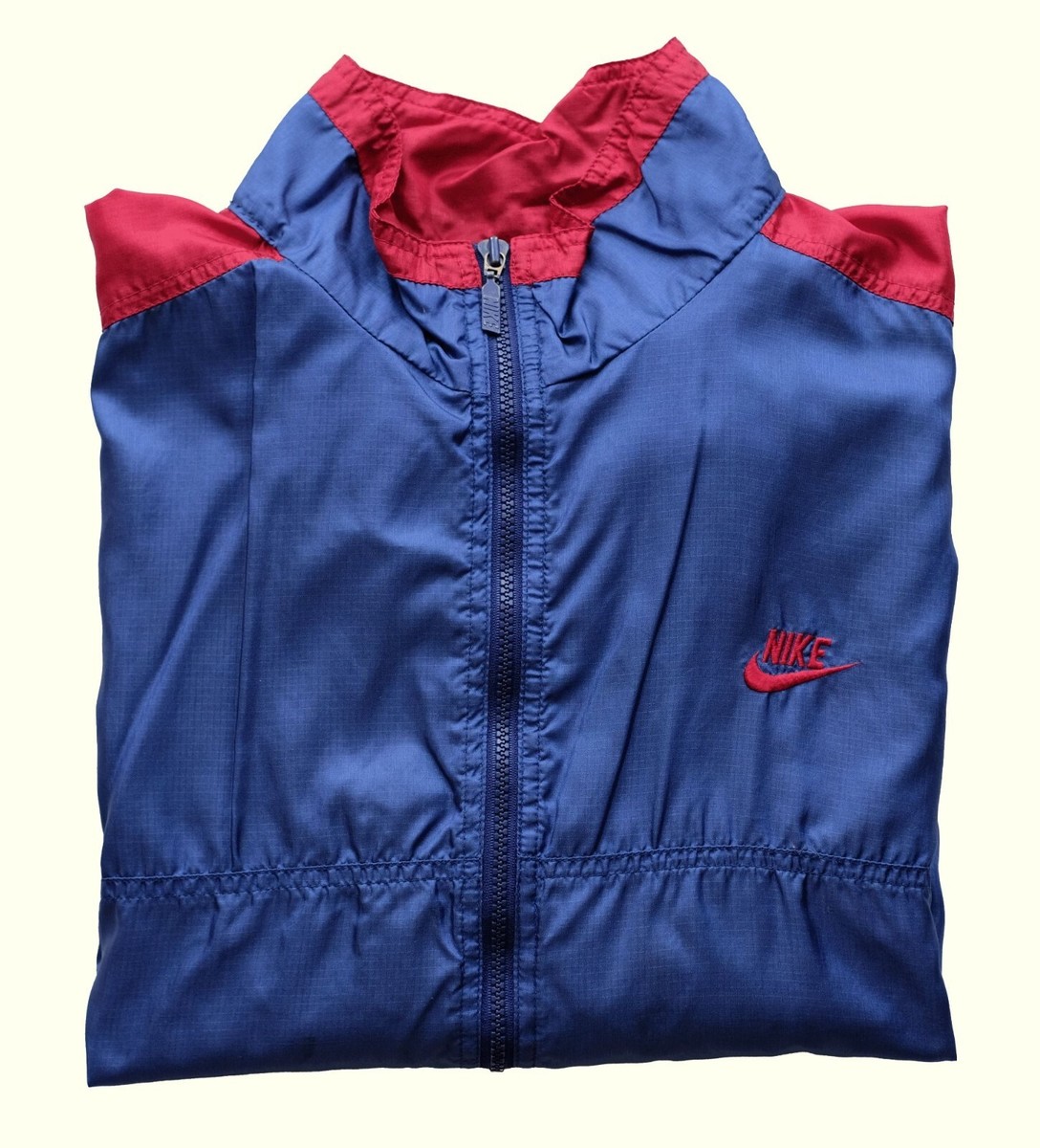 トップス vintage 80s old NIKE Track Jackets y2k NIKE VTG MENs 90s 80s Y2K 100% NYLON TRACK JACKET BLUE