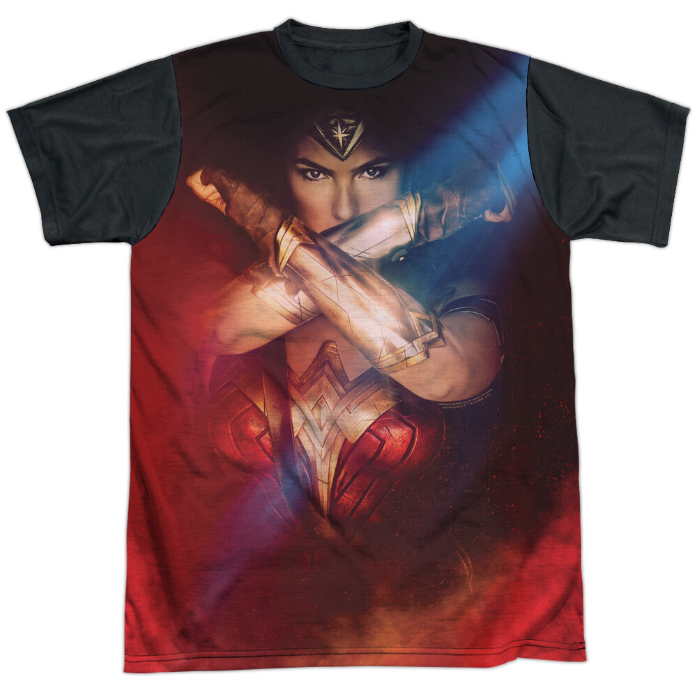 Wonder Woman Movie Arms Crossed Adult Costume Tee Black Back Sizes S-3XL