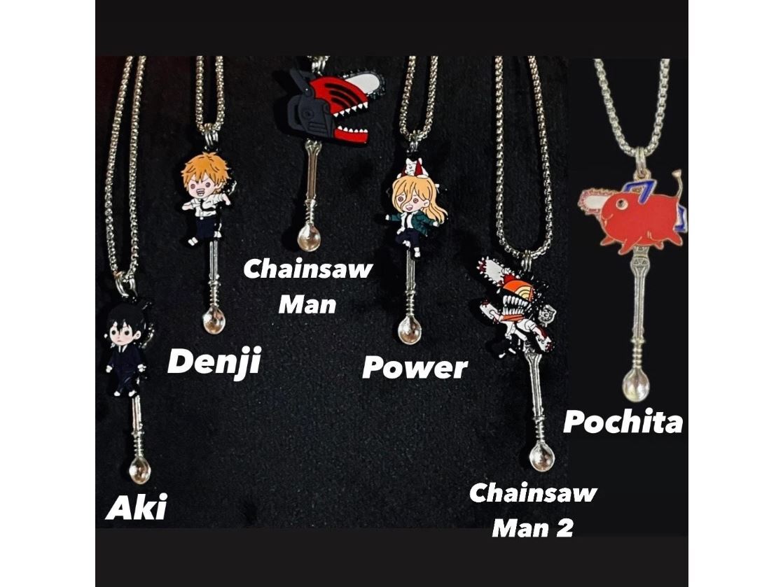 Novelty Chainsawman Anime Pendant and Mini Spoon Necklace | eBay