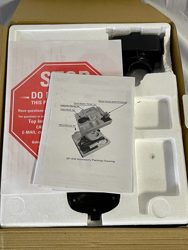 SteamFast Wall Mounted White Fabric Steam & Iron Cleaner SF-432 Corded NEW - Image 2 of 4