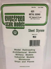 Evergreen Scale Models Metal Siding Sheet .030in .08cm Spacing 4525