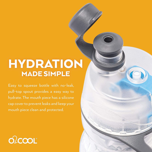 Mist N Sip 2-In-1 Misting Water Bottle, 20 Oz (2 Pack Football), Reusable Sports - 第 4/12 張圖片