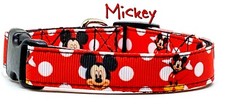 Mouse Dog collar handmade adjustable buckle collar 5/8" wide or leash