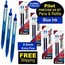 Pilot Precise V5 RT 21772 Floral Collection 0.5mm Blue Ink Pens Refills