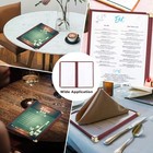 WeChef 30PC Restaurant 8.5x14 Menu Cover Trifold 6 View 3 Page Book Burgundy — photo 8