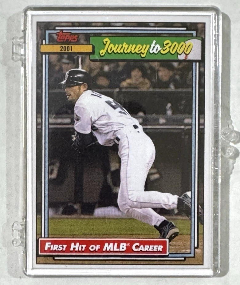 2016 Topps TBT #10 ICHIRO SUZUKI Journey to 3000 Set /772 PR 1992 Design HOF - Image 3 of 4