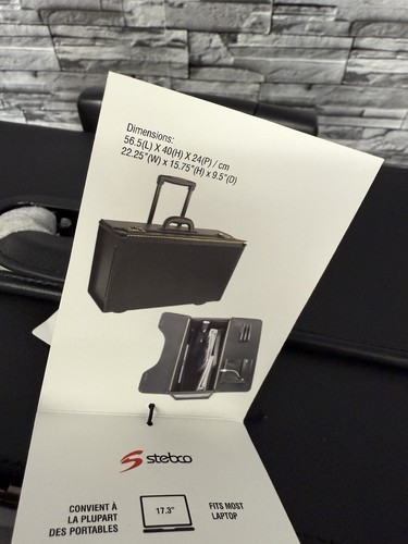 Stebco Tufide Rolling Catalog Case Vinyl Black 251622BLK - Picture 7 of 7