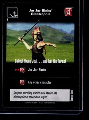 1999 Decipher STAR WARS Young Jedi Sample Deck Jar Jar Eectropole