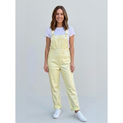 Good American Better Than Leather Straight Leg Overalls in Key Lime size 2