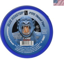 Blue Monster PTFE Pipe Thread Sealant Tape - 1in x 1429in - Reliable Sealing