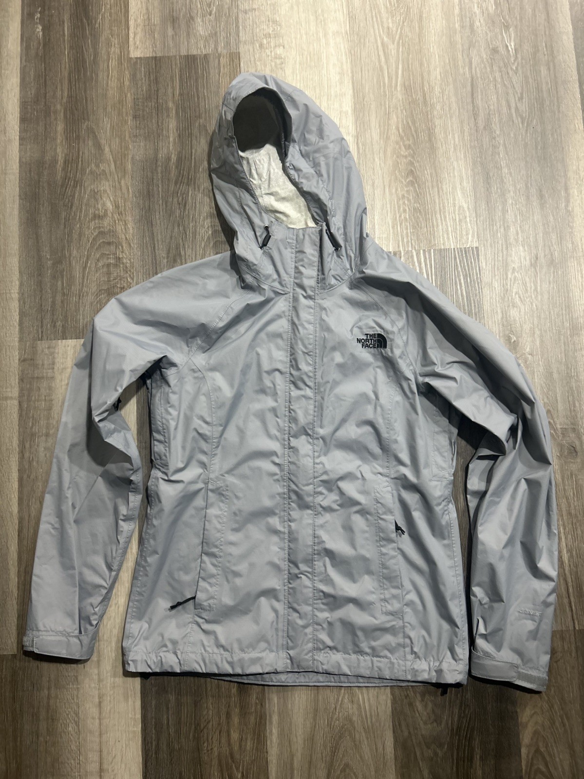 The North Face Jacket Womens Small Gray Dryvent Hooded Rain Coat