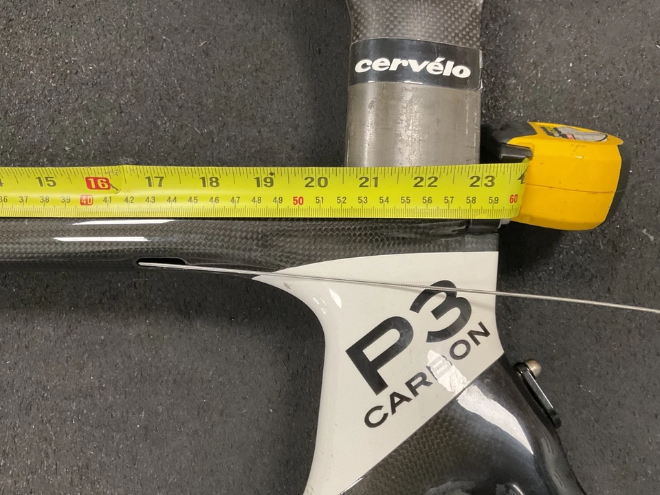 Cervelo P3 SL Triathlon TT Bike Frame & Fork Black and White 2007 CM51 - Image 2 of 4