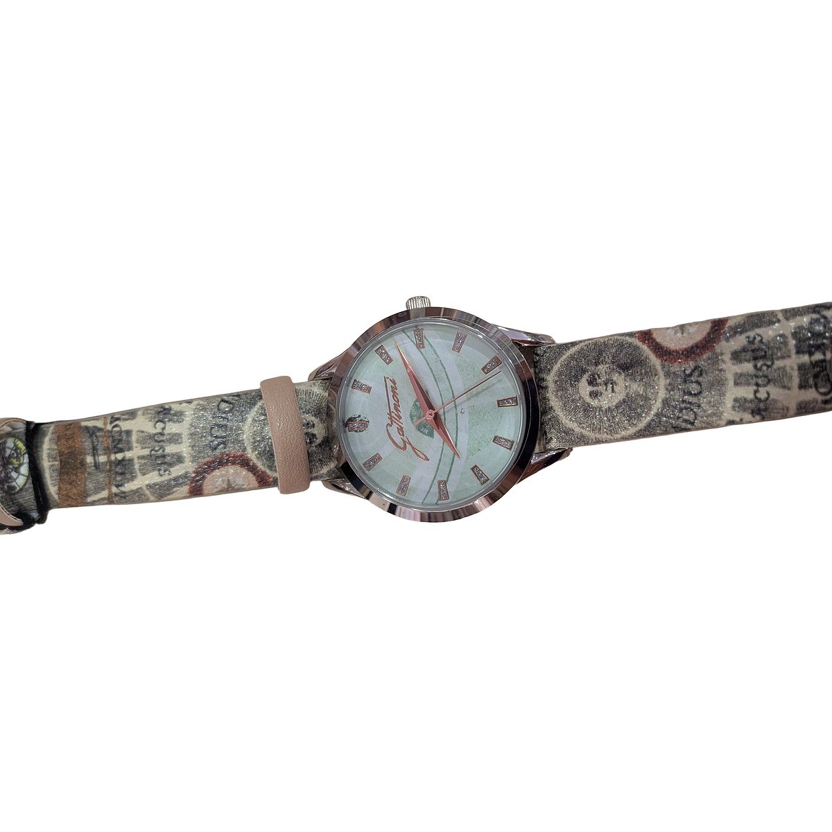 Orologio donna Gattinoni quadrante azzurro cinturino stampa Planetarium — foto 4