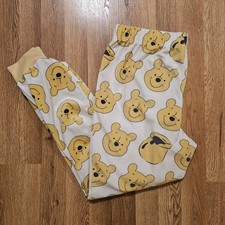 Disney Winnie The Pooh Fleece Jogger Pajama Pants Women's Medium Yellow Honeypot