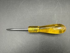 STANLEY #1016 5 1/4" Slotted Flat 1/8" Cabinet Tip Screwdriver Rare Collectable