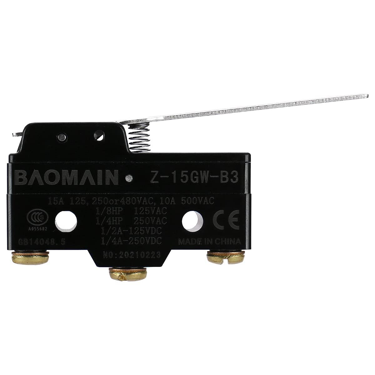 Fdit Interruttore Di Finecorsa LXW5-11N1 Con Leva Lunga SPDT – 3A – Micro Limit Snap Action CNC Per Incubatori E Apparecchiature Industriali