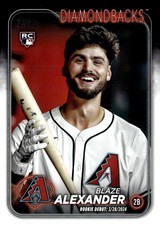 2024 Topps Update US265 Blaze Alexander Arizona Diamondbacks Rookie Card