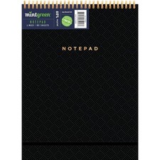 Spiral Top Writing Pad 8x10.75 Professional Series Black 80 Sheets