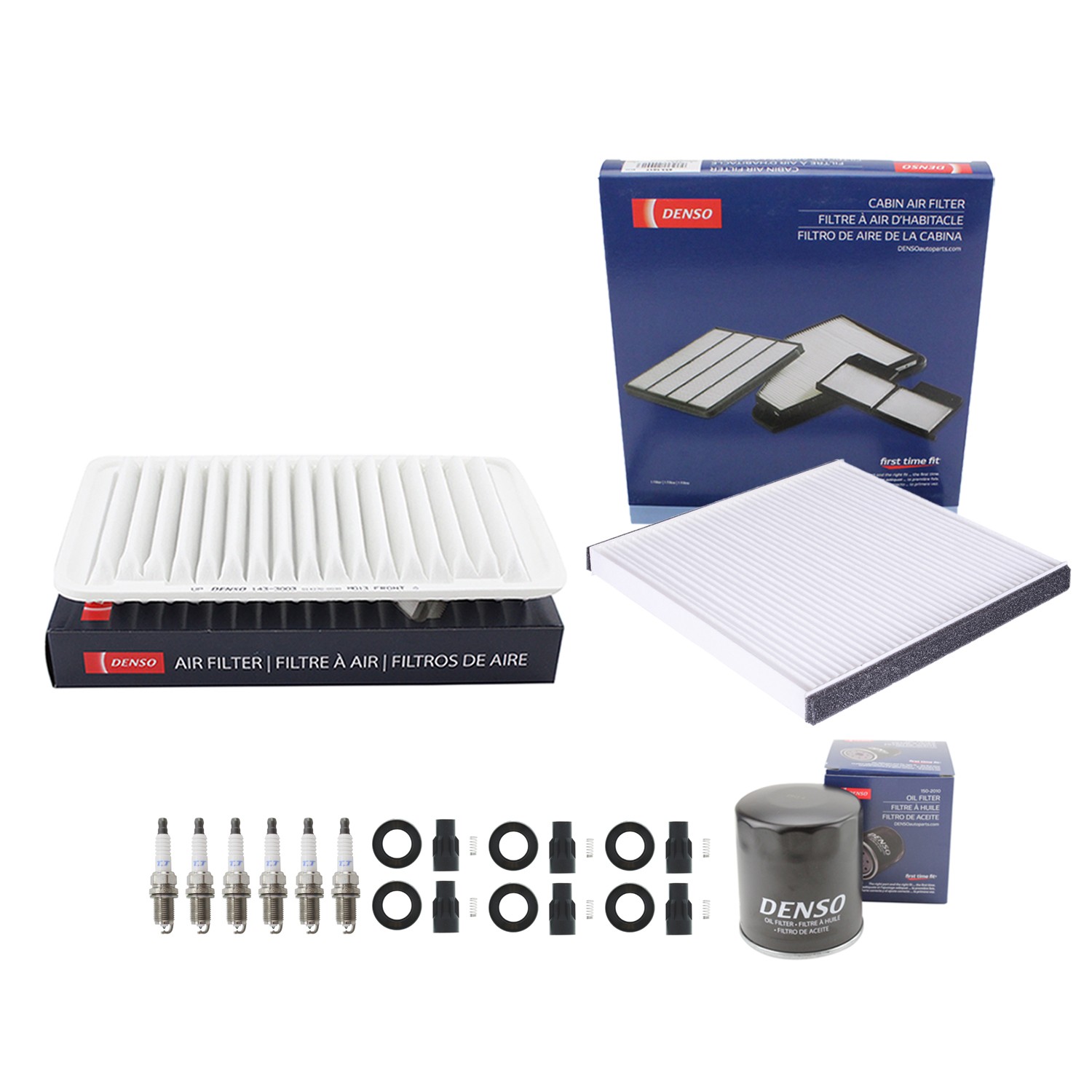 Denso Tune Up Kit 6 Spark Plugs Boots Kit for Camry ES330 RX330 Sienna Solara V6