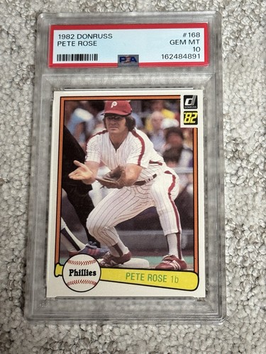 PSA 10 GEM MINT BASEBALL CARD 1982 DONRUSS PETE ROSE PHILADELPHIA PHILLIES