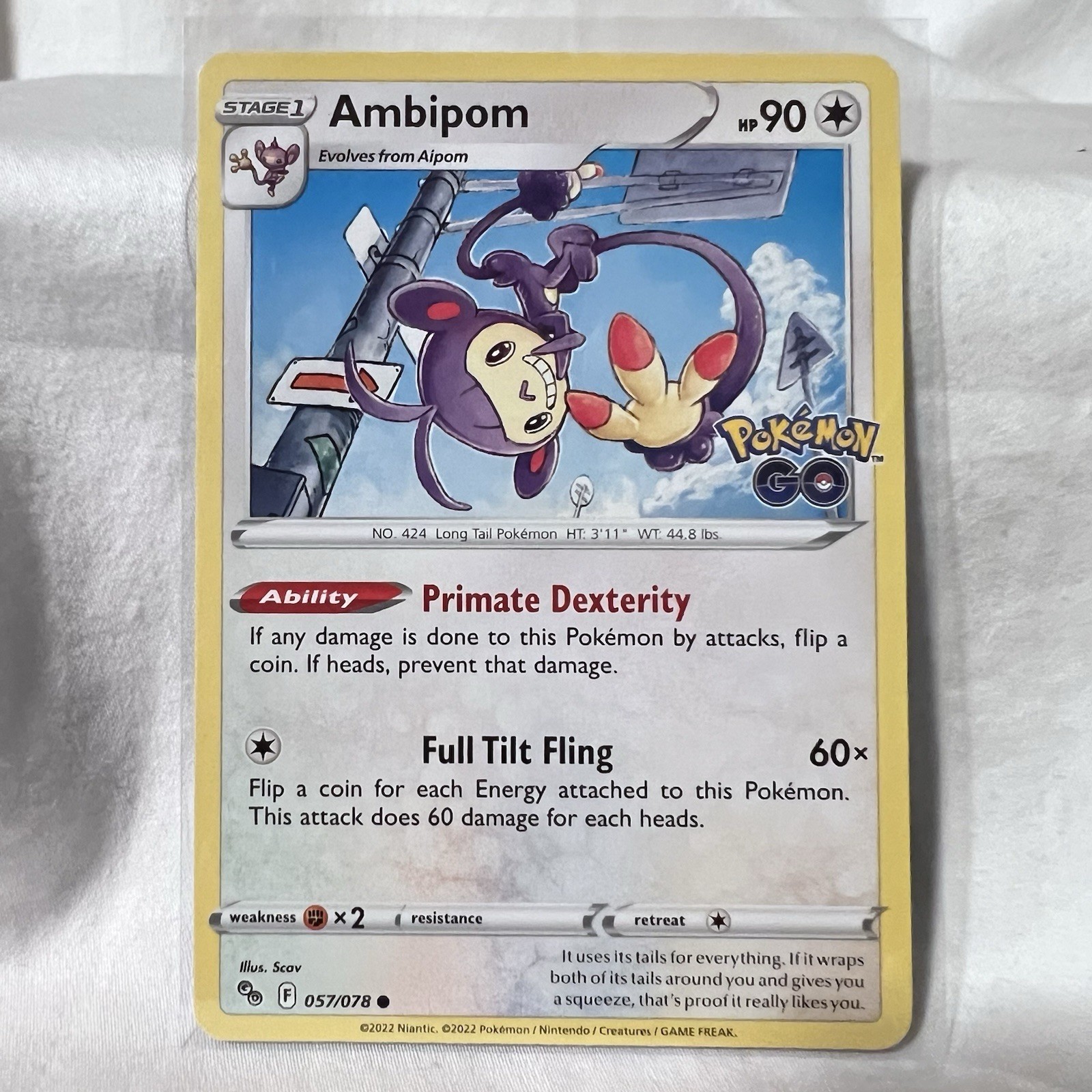 Ambipom 57/78 Pokémon TGC Pokemon Go