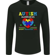 Autism Awareness Autistic Love Accept ASD Mens Long Sleeve T-Shirt