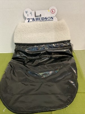 7th Hudson Large Dog Pet Puffer Jacket Lease Compatible Adjust-strap Soft Insi