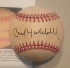 Carl Hubbell Signed Rawlings ONL Baseball Giants Autograph JSA LOA