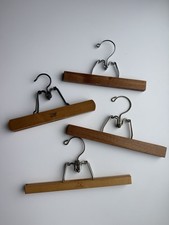 Vintage 2 SETWELL Wooden Metal Hanger USA Pants Clothes 2 Unbranded