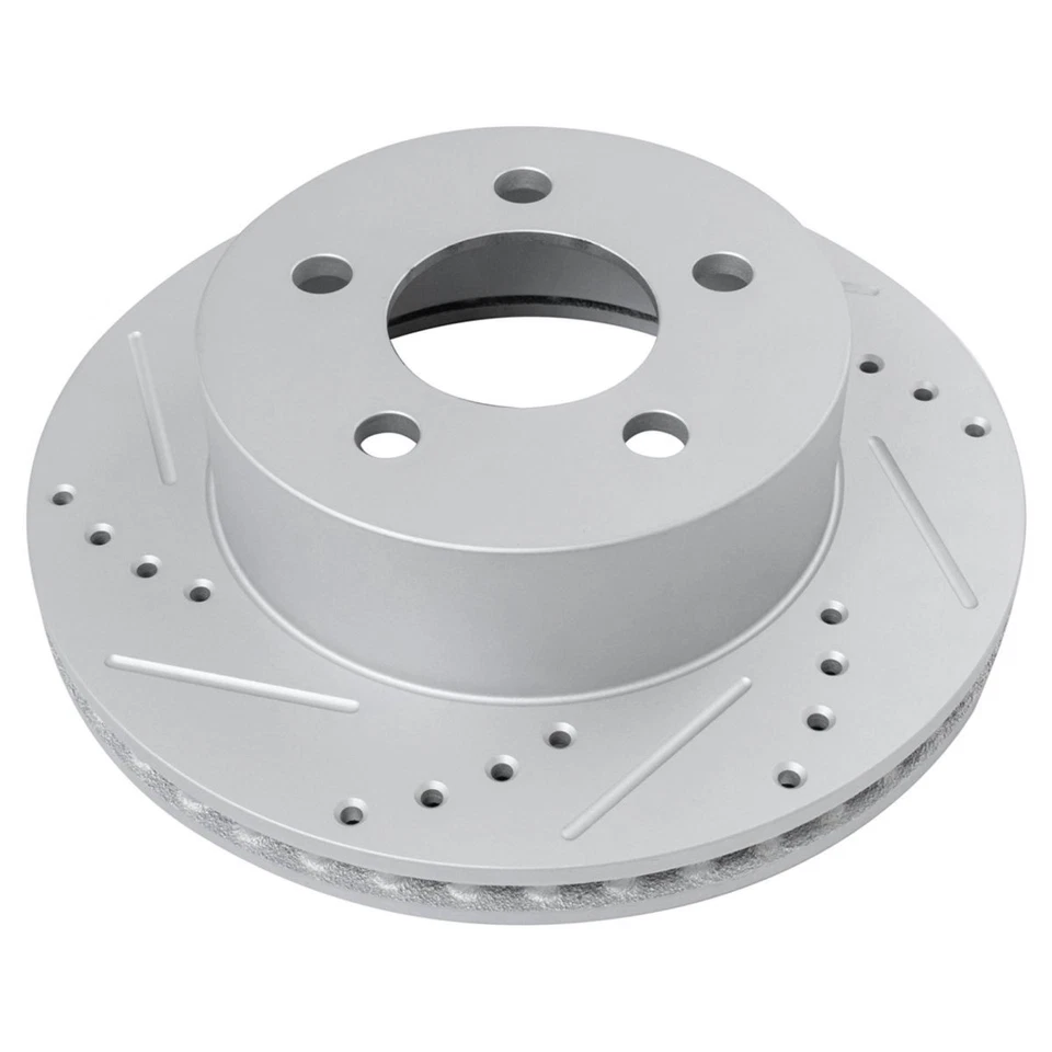 Kit de pastillas de freno delanteras y rotor de rendimiento ranurado para Jeep Foto 3 de 4