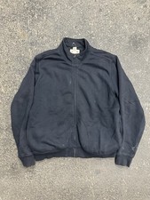 L.L. Bean Katahdin Iron Works Full Zip Mock Neck Sweatshirt Black Mens M Sherpa