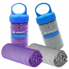 YQXCC Cooling Towel  2 Pack 47"x12"  Ice Cool for Neck  Soft Breathable Mi...