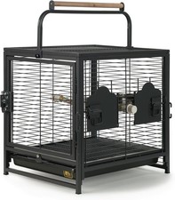 18.8"Wrought Iron Bird Travel Carrier Cage Pet Carrier for Parrots Cockatiel NEW