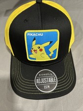Pikachu Bioworld Adjustable SnapBack New Black Yellow