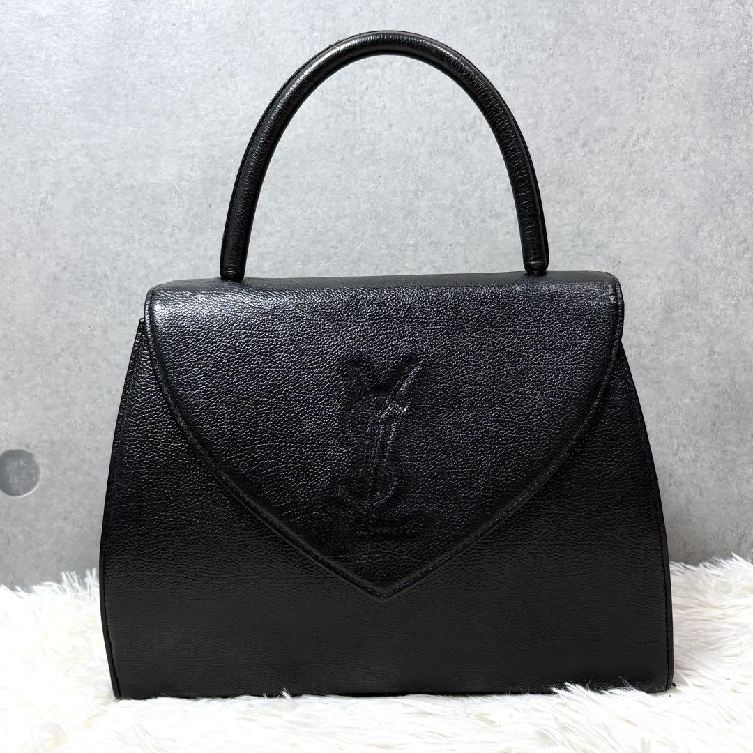 Borsa a mano Yves Saint Laurent logo Cassandra formale nera