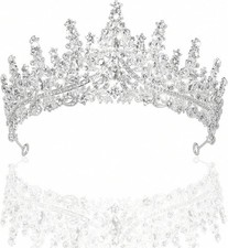 YUNAI Crown Tiaras For Women, Crystal Birthday Crown For Wedding Party