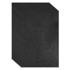 10 Sheets 2mm Glitter Foam Sheet, 16" x 12" Black Sparkle EVA Paper