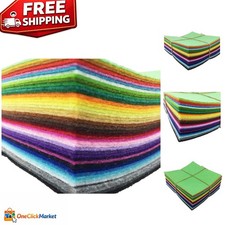 Multicolored 6x6 Felt Sheets - 42 Durable Craft Squares for All Your Creations
