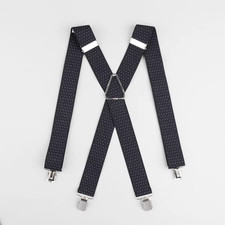Stylish Men'S Suspenders Elastic Elastic White Dot Suspenders
