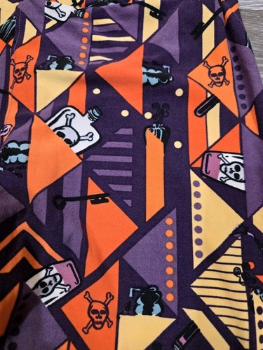 NEW LuLaRoe OS Leggings Colorful HALLOWEEN Skeleton Poison - Picture 2 of 3