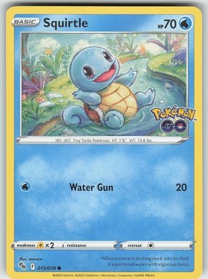 Pokemon Squirtle 015/078 Pokemon GO Common NM