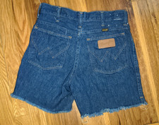 Wrangler Vintage 1970's Kids/boys Cut Off Shorts 25" Waist