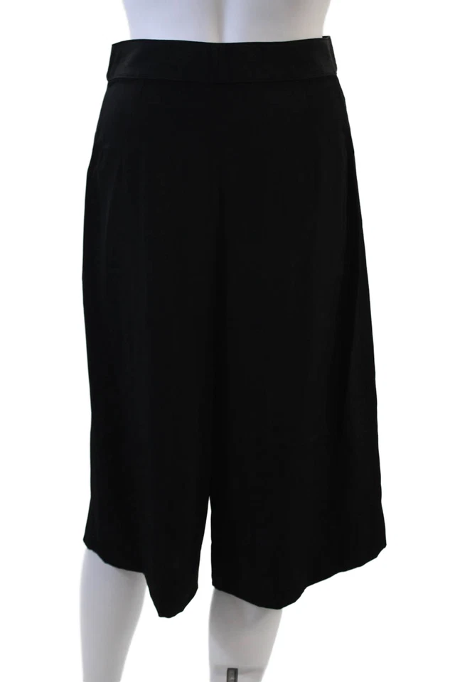 Теория женщин высокая талия подпоясанный широкие ноги платье шорты черный размер 2 - Изображение 3 из 4